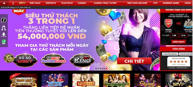 Giao diện 12bet và Hit Club đều rất ấn tượng