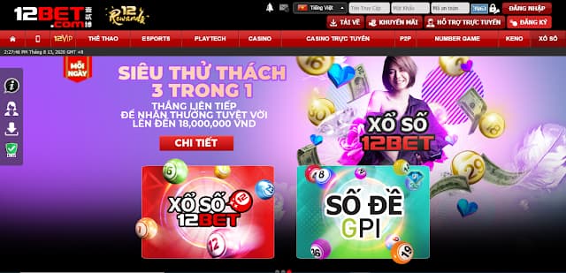 Những sản phẩm cá cược được yêu thích tại 12bet