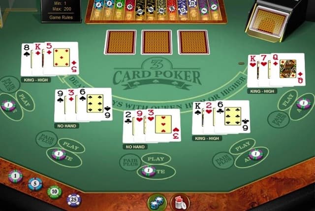 Win 3 Cards là một trò chơi casino trực tuyến sử dụng bộ bài 52 lá