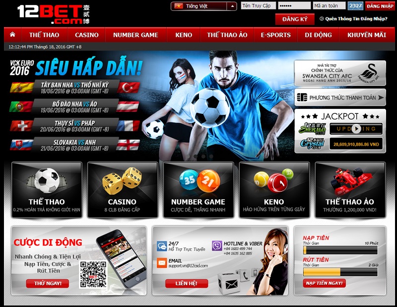 Hệ thống trò chơi tại nhà cái 12Bet